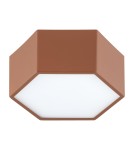 Geometric ceiling lamps - Argon LIBERO 8783 LED plafond, terracotta LED (integrated) 230V / 1150 lm / 3000 K lacquered steel, glass - product 2