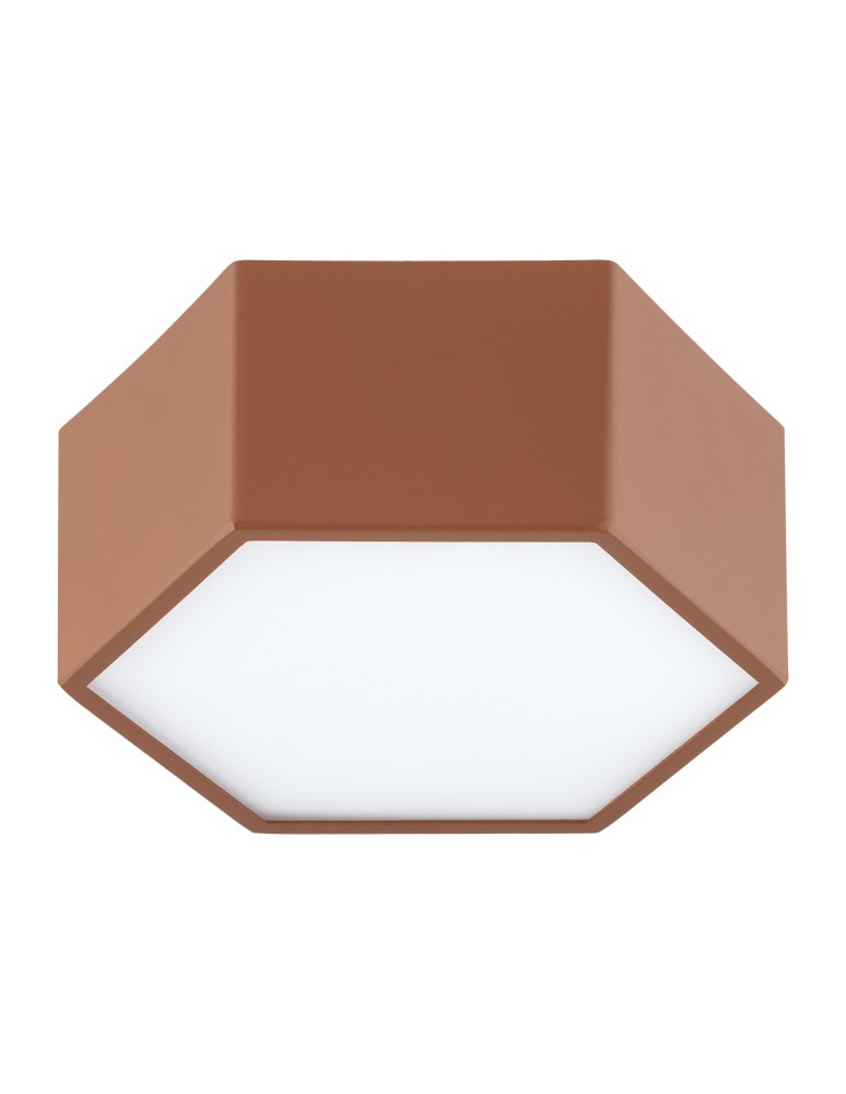 Geometric ceiling lamps - Argon LIBERO 8783 LED plafond, terracotta LED (integrated) 230V / 1150 lm / 3000 K lacquered steel, glass - product kolory-swiatla.pl 2