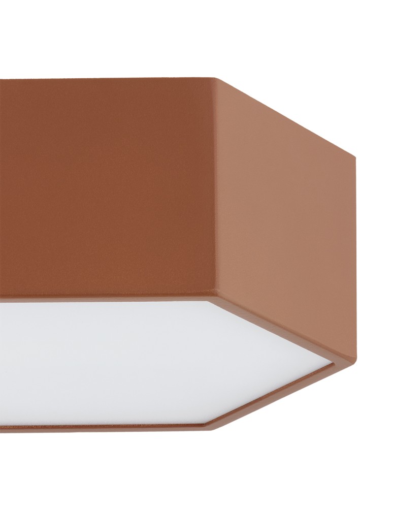 Geometric ceiling lamps - Argon LIBERO 8783 LED plafond, terracotta LED (integrated) 230V / 1150 lm / 3000 K lacquered steel, glass - product kolory-swiatla.pl 4