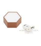 Geometric ceiling lamps - Argon LIBERO 8783 LED plafond, terracotta LED (integrated) 230V / 1150 lm / 3000 K lacquered steel, glass - product 6