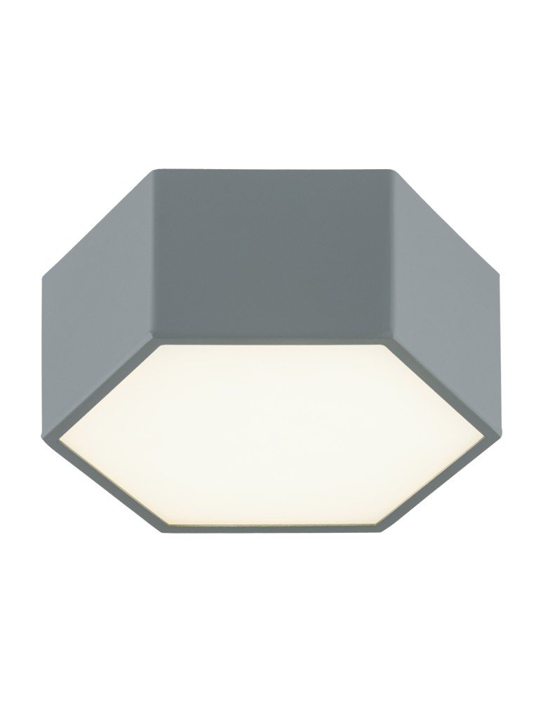Geometric ceiling lamps - Argon LIBERO 8784 LED plafond, dark sage / night sage LED (integrated) 230V / 1150 lm / 3000 K lacquered steel, glass - product kolory-swiatla.pl 1
