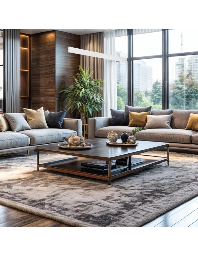 Pendant lamps over the island - Milagro LINEA White 36W LED 3000K-4000K-5700K pendant lamp ML1783. - product kolory-swiatla.pl 3