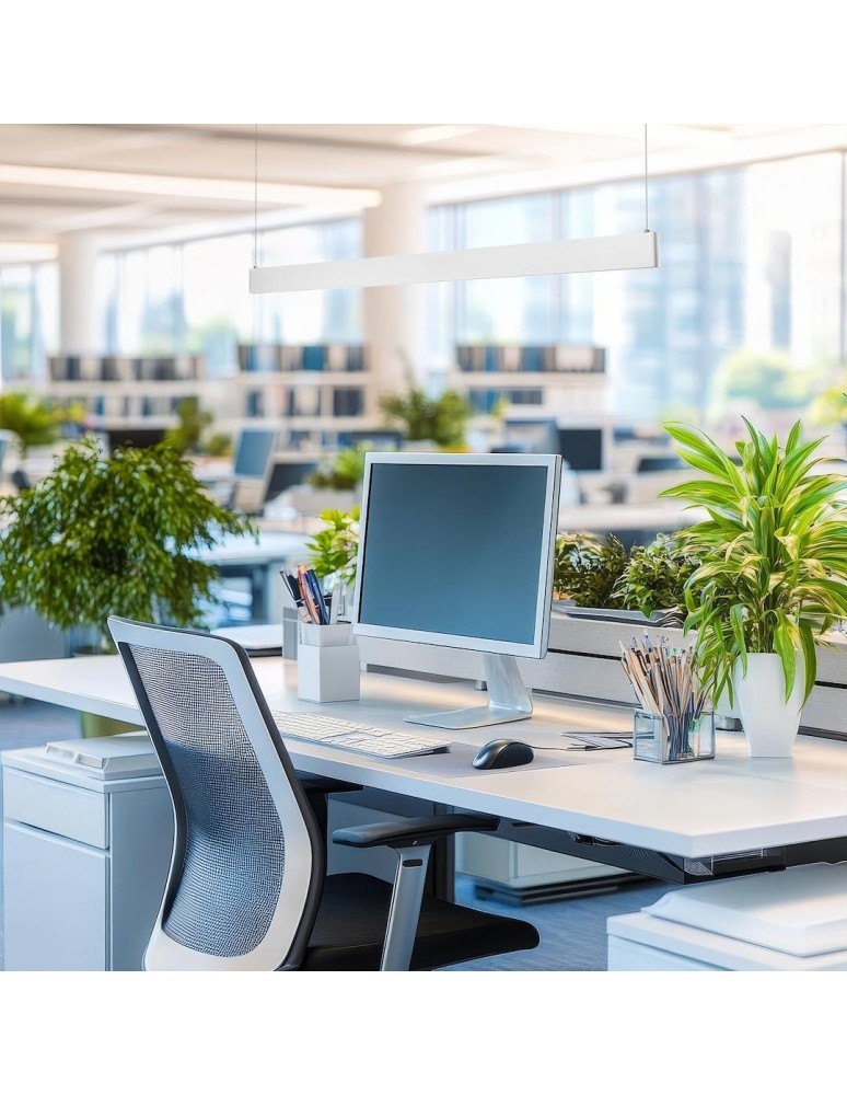 Pendant lamps over the island - Milagro LINEA White 36W LED 3000K-4000K-5700K pendant lamp ML1783. - product kolory-swiatla.pl 4