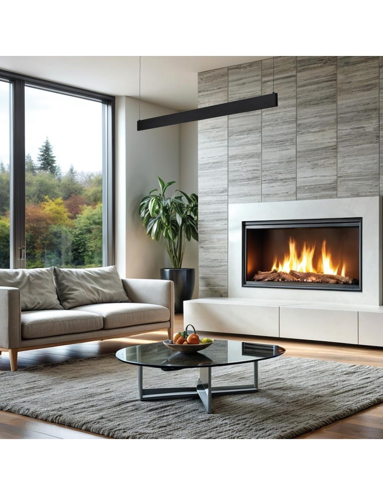 Pendant lamps over the island - Milagro LINEA Black 36W LED 3000K-4000K-5700K pendant lamp ML1784. - product kolory-swiatla.pl 3