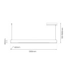 Pendant lamps over the island - Milagro LINEA Black 36W LED 3000K-4000K-5700K pendant lamp ML1784. - product 5