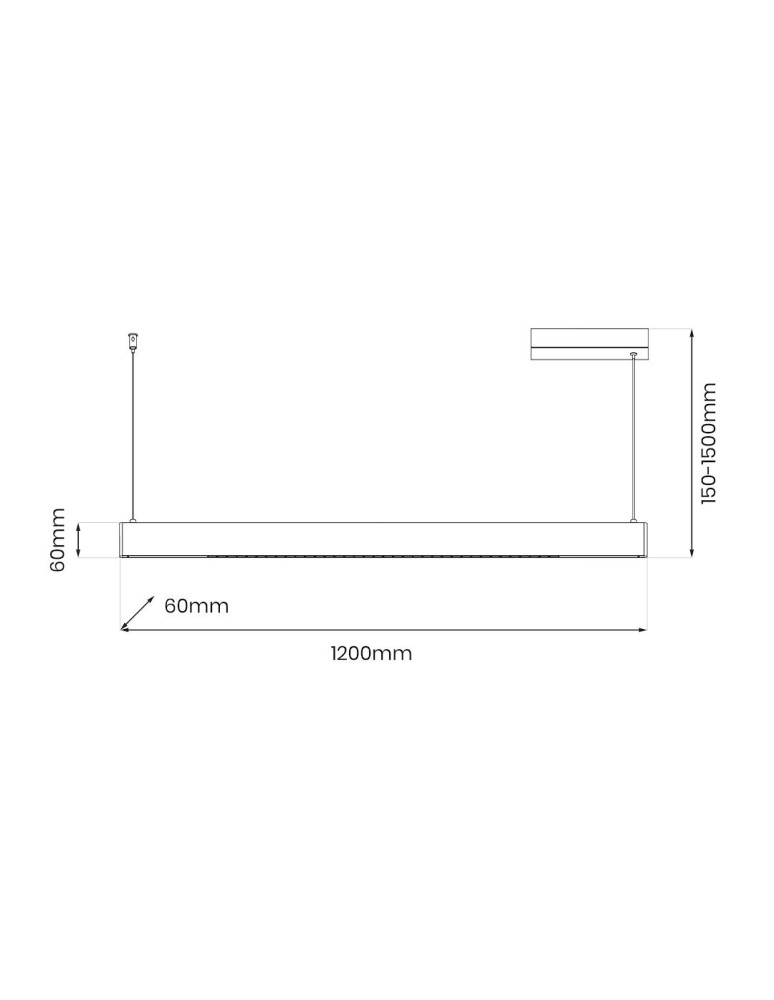 Pendant lamps over the island - Milagro LINEA Black 36W LED 3000K-4000K-5700K pendant lamp ML1784. - product kolory-swiatla.pl 5