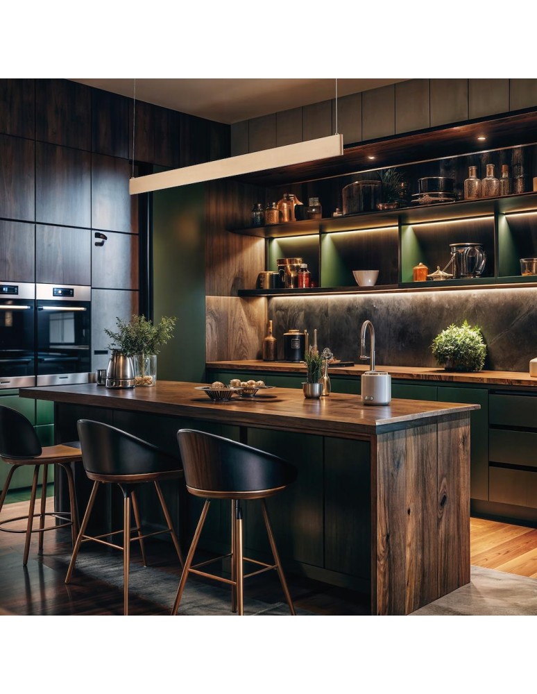 Pendant lamps over the island - Milagro LINEA Gold 36W LED pendant lamp 3000K-4000K-5700K ML1785. - product kolory-swiatla.pl 3