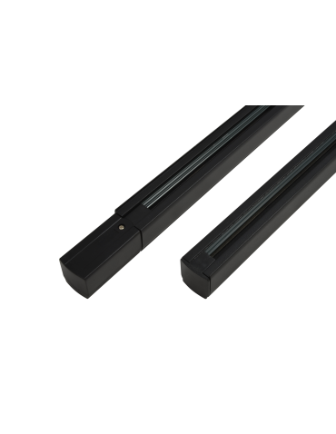 Azzardo Track Set 2m Black 3F busbar with end feed and end cap AZ2992