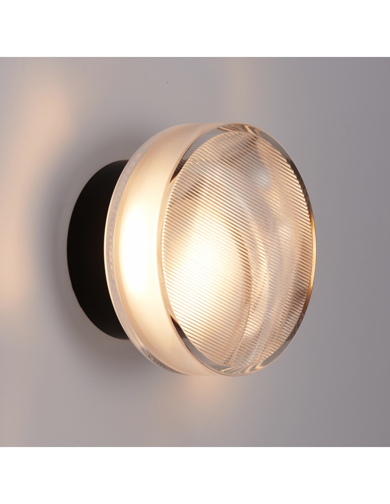 Designer wall lamps - Step Into Design CARMELLO LED transparent wall lamp black 13.5 cm ST-DL-8535 black - product kolory-swiatla.pl 2