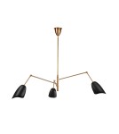 Modern pendant lamps - Step Into Design RAGNO pendant lamp black 150 cm ST-8625P black - product 1