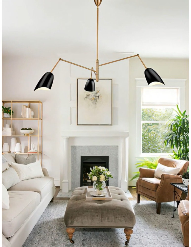 Modern pendant lamps - Step Into Design RAGNO pendant lamp black 150 cm ST-8625P black - product kolory-swiatla.pl 4