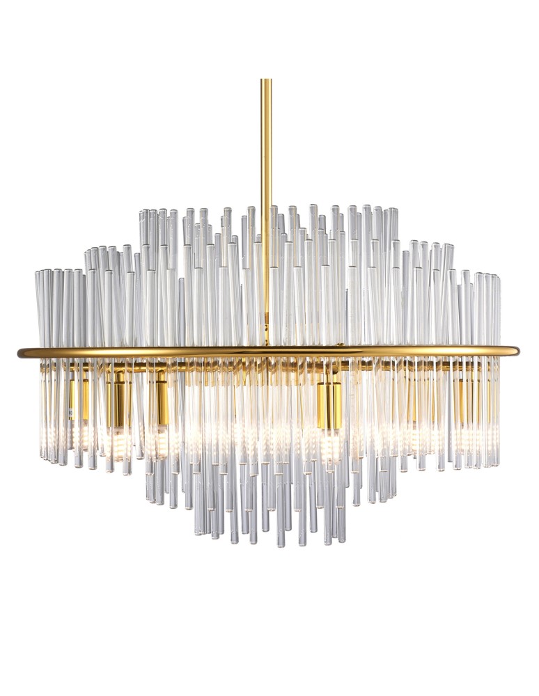 Glamour pendant lamps - Step Into Design LUXORIA gold pendant lamp 50*35 cm ST-8530 gold - product kolory-swiatla.pl 2