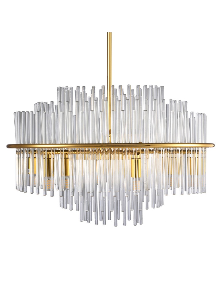 Glamour pendant lamps - Step Into Design LUXORIA gold pendant lamp 50*35 cm ST-8530 gold - product kolory-swiatla.pl 3
