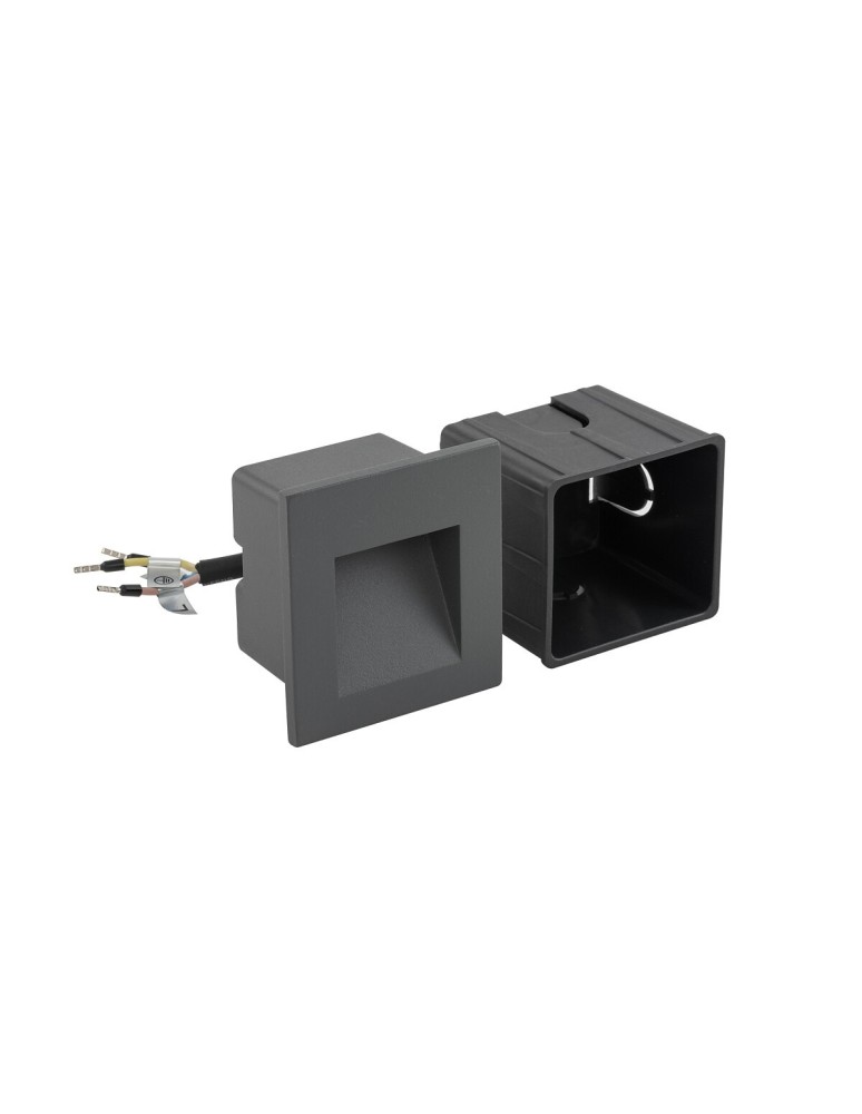 Luminaires to be built into the wall - Nowodvorski STEP LED Outdoor Wall Mounted Max wattage 3W LED IP44 Graphite 6907 - product kolory-swiatla.pl 3
