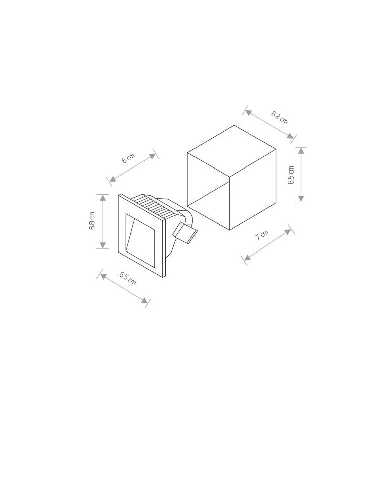 Luminaires to be built into the wall - Nowodvorski STEP LED Outdoor Wall Mounted Max wattage 3W LED IP44 Graphite 6907 - product kolory-swiatla.pl 4