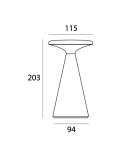 Maxlight Lampa Stołowa Funghi Szara IP44 T0064