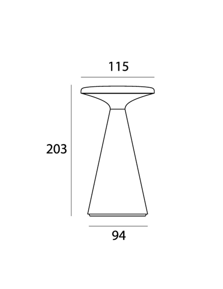 Maxlight Lampa Stołowa Funghi Szara IP44 T0064
