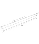Magnetic rail lamps - Maxlight 4000K Linear Magnetic Lamp System On/Off 12W 634lm 4000K M0001N4000K. - product 2
