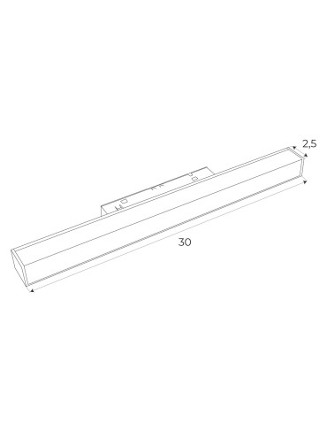 Maxlight 4000K Lampa Magnetyczna Liniowa System On/Off 12W 634lm 4000K  M0001N4000K - produkt 2