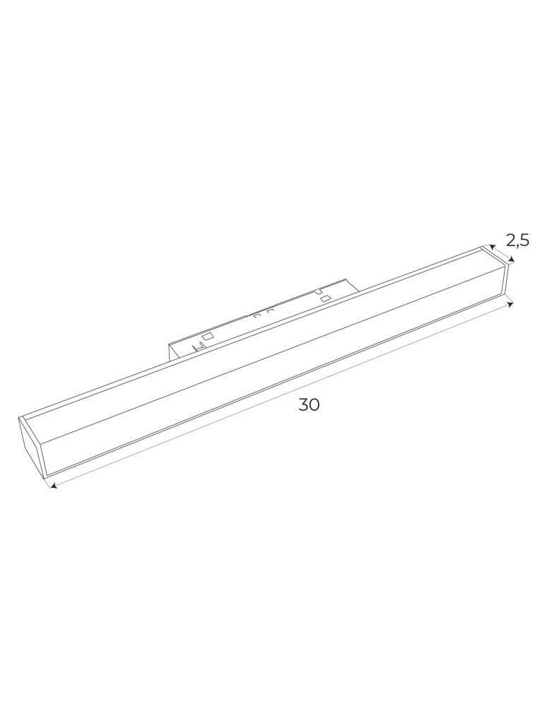 Magnetic rail lamps - Maxlight 4000K Linear Magnetic Lamp System On/Off 12W 634lm 4000K M0001N4000K. - product kolory-swiatla.pl 2