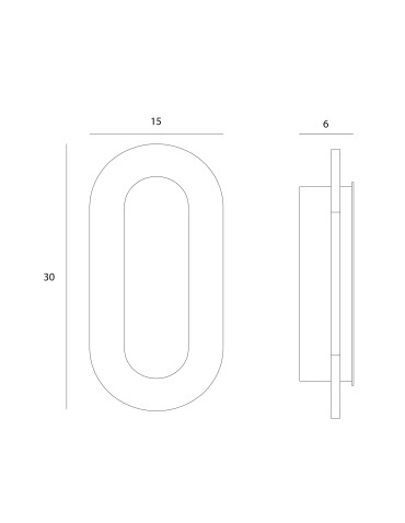 Maxlight Wall lamp Travertino Oval 10W W0393. - product 2