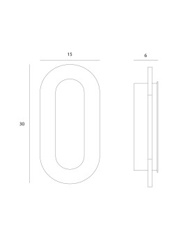 Maxlight Wall lamp Travertino Oval 10W W0393. - product 2