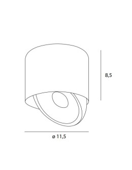 Maxlight Vector 10W Black Ceiling Lamp C0266. - product 2