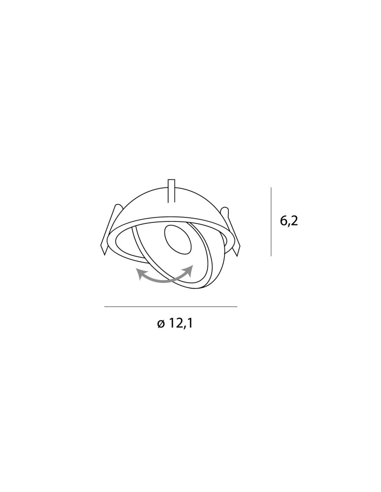 LED flush-mounted lamps - Maxlight Vector 10W Recessed Lamp Black H0140. - product kolory-swiatla.pl 4
