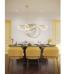 Maxlight Lampa Wisząca Laguna Złota P0614