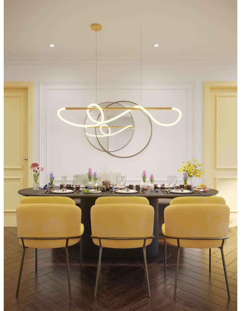 Designer pendant lamps - Maxlight Laguna Gold P0614 Pendant Lamp. - product kolory-swiatla.pl 2
