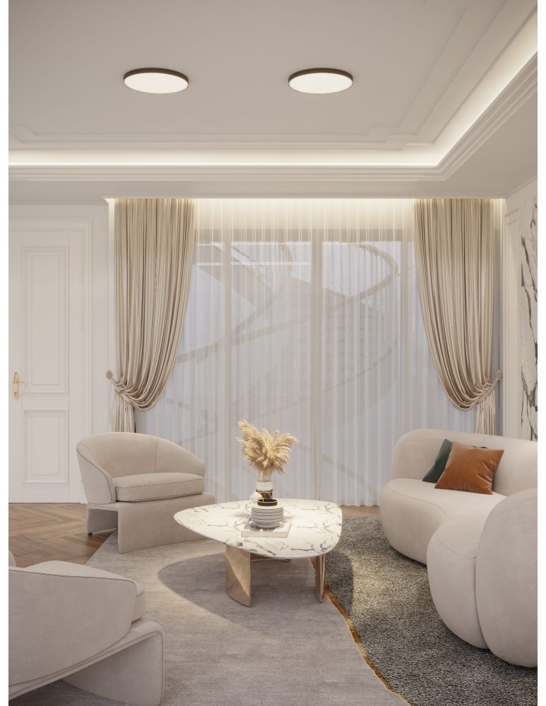 Bathroom ceiling lamps - Maxlight Plafon Lumos 24W, Black,IP44 C0272 - product kolory-swiatla.pl 2