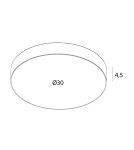 Bathroom ceiling lamps - Maxlight Plafon Lumos 24W, Black,IP44 C0272 - product 4