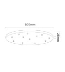 Pendant lamps spheres - Open Design Highlights Ero Multicolor XII 60 Pendant 12xG9 Max 8W LED 230V White Opal|Chrome|Black|Gold 86409 - product 2