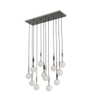 Pendant lamps spheres - Open Design Highlights Ero Multicolor XII 80x25 Pendant 12xG9 Max 8W LED 230V White Opal|Chrome|Black|Gold 86423 - product 1