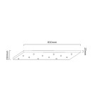 Pendant lamps spheres - Open Design Highlights Ero Multicolor XII 80x25 Pendant 12xG9 Max 8W LED 230V White Opal|Chrome|Black|Gold 86423 - product 2