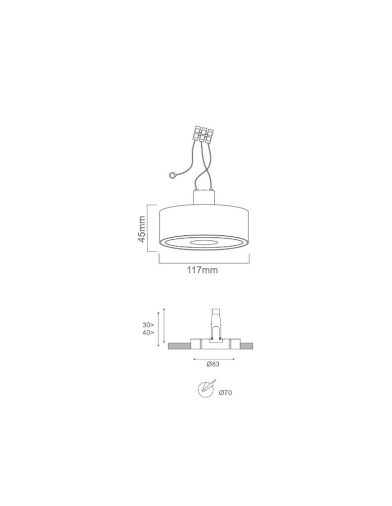 Round ceiling luminaires - Open Design Highlights Neo Toupe Slim LED / Ufo Gold Ceiling luminaire 1x10.5W LED 3000K 230V 722lm Toupe|Gold 86454 - product kolory-swiatla.pl 2