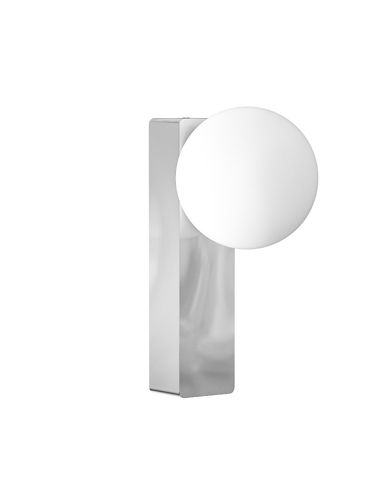 Bathroom wall lamps - Open Design Highlights Boletta Parette Cromo IP44 Wall lamp 1xG9 Max 8W LED 230V White Opal|Chrome OR85525 - product kolory-swiatla.pl 3