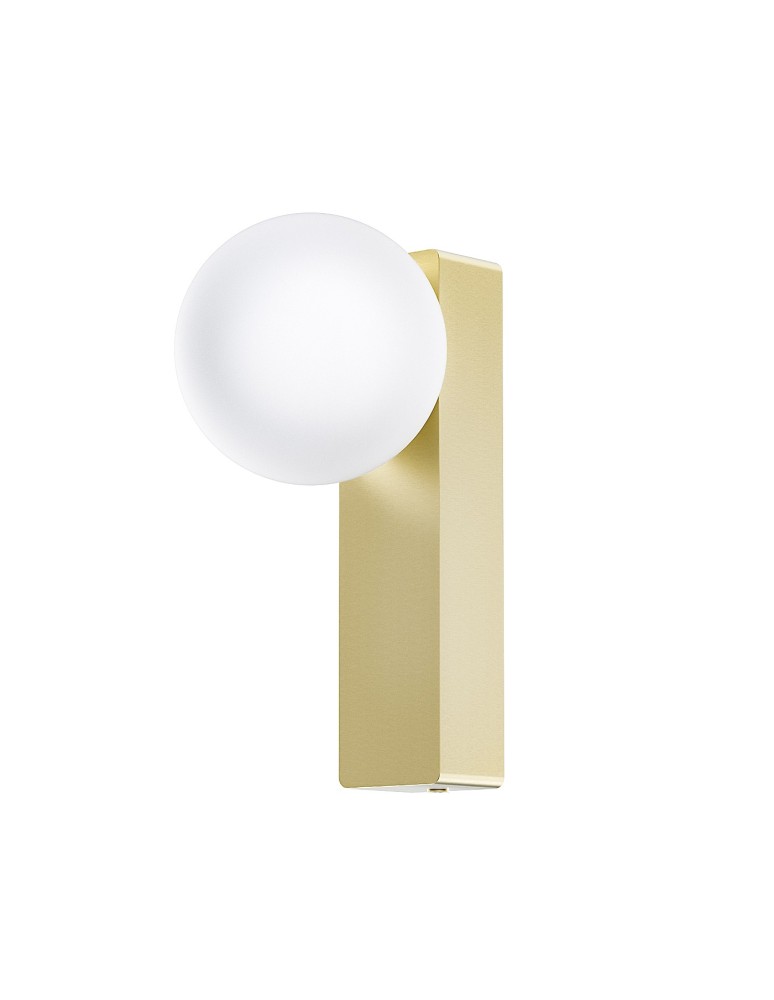 Bathroom wall lamps - Open Design Highlights Boletta Parette Old Gold IP44 Wall lamp 1xG9 Max 8W LED 230V White Opal|Satin Gold OR85532 - product kolory-swiatla.pl 1
