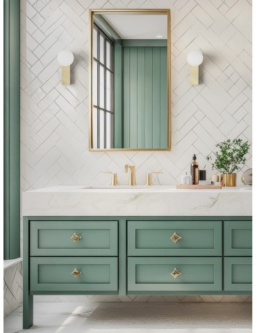 Open Design Highlights Boletta Parette Old Gold IP44 Wall lamp 1xG9 Max 8W LED 230V White Opal|Satin Gold OR85532 - product 2