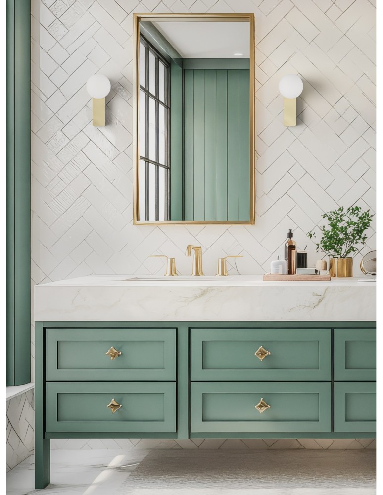 Bathroom wall lamps - Open Design Highlights Boletta Parette Old Gold IP44 Wall lamp 1xG9 Max 8W LED 230V White Opal|Satin Gold OR85532 - product kolory-swiatla.pl 2