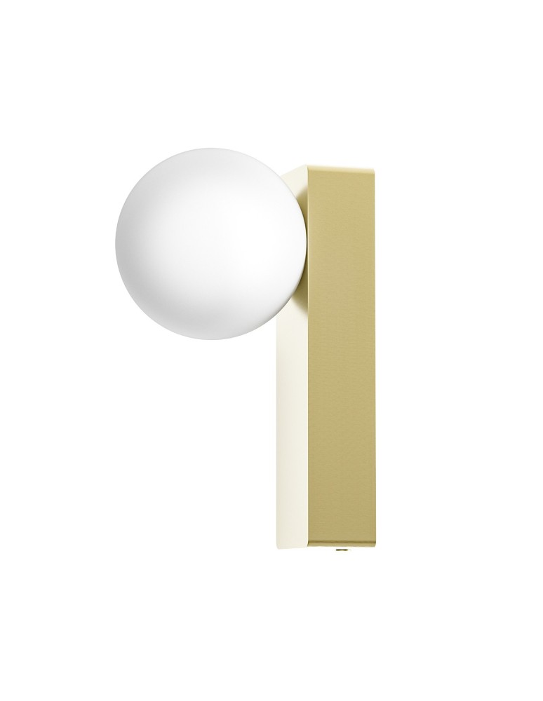 Open Design Highlights Boletta Parette Old Gold IP44 Kinkiet 1xG9 Max 8W LED 230V Biały Opal|Złoto Satynowe OR85532