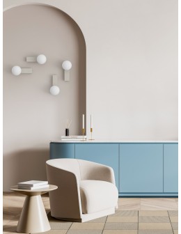Open Design Highlights Boletta Parette Toupe IP44 Wall lamp 1xG9 Max 8W LED 230V White Opal|Toupe OR85549 - product 2