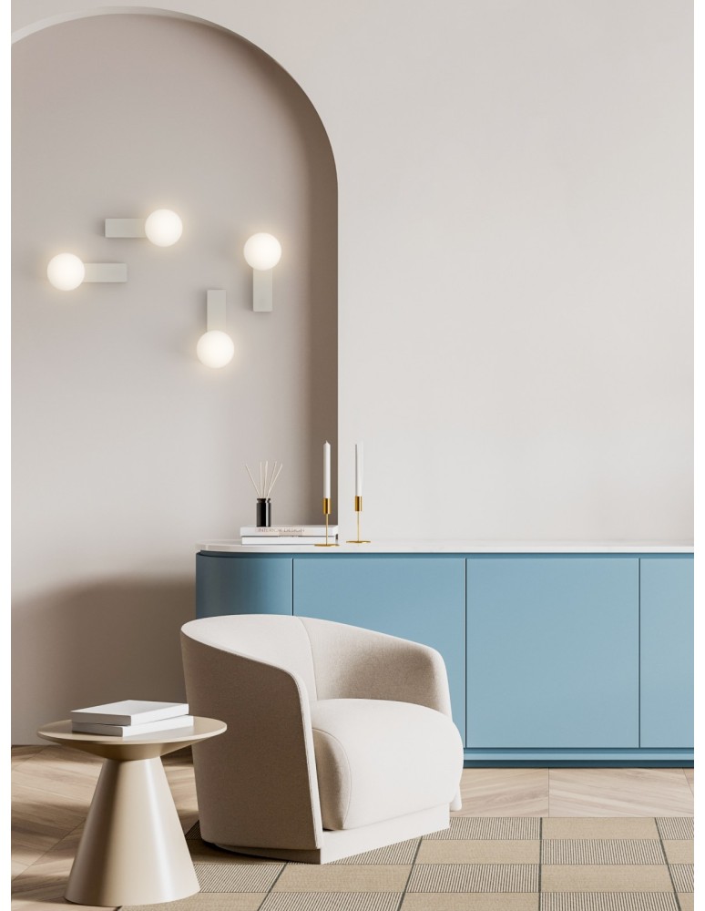 Bathroom wall lamps - Open Design Highlights Boletta Parette Toupe IP44 Wall lamp 1xG9 Max 8W LED 230V White Opal|Toupe OR85549 - product kolory-swiatla.pl 3