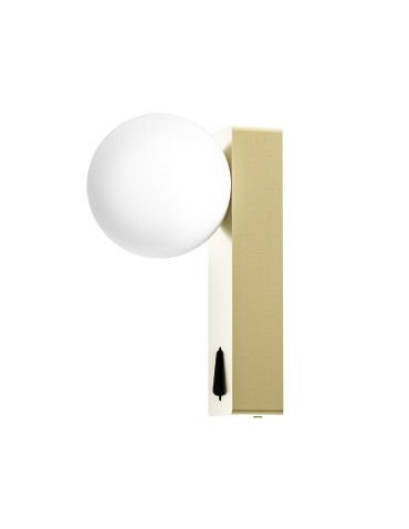 Open Design Highlights Boletta Parette OLd Gold Switch Wall lamp 1xG9 Max 8W LED 230V White Opal|Satin Gold OR85563 - product 2