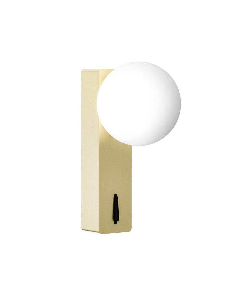 Wall lamps for bedrooms - Open Design Highlights Boletta Parette OLd Gold Switch Wall lamp 1xG9 Max 8W LED 230V White Opal|Satin Gold OR85563 - product kolory-swiatla.pl 3