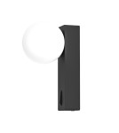 Wall lamps for bedrooms - Open Design Highlights Boletta Parette Nero Switch Wall lamp 1xG9 Max 8W LED 230V White Opal|Black OR85570 - product 1