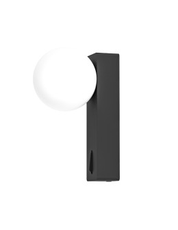 Open Design Highlights Boletta Parette Nero Switch Wall lamp 1xG9 Max 8W LED 230V White Opal|Black OR85570