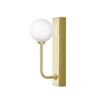 Bathroom wall lamps - Open Design Highlights Ero Parette Old Gold IP44 Wall lamp 1xG9 Max 9W LED 230V White Opal|Satin Gold OR85600 - product 1