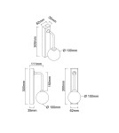 Bathroom wall lamps - Open Design Highlights Ero Parette Old Gold IP44 Wall lamp 1xG9 Max 9W LED 230V White Opal|Satin Gold OR85600 - product 5