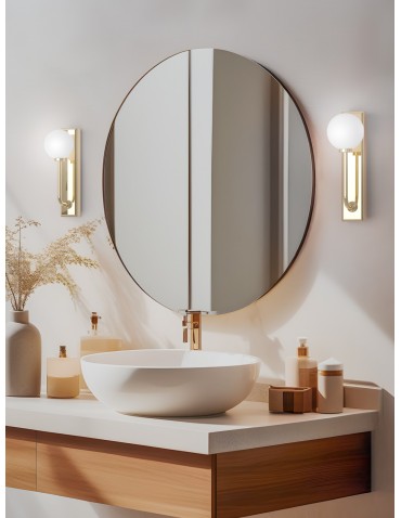 Open Design Highlights Ero Parette Gold IP44 Kinkiet 1xG9 Max 9W LED 230V Biały Opal|Złoto OR85617 - produkt 2